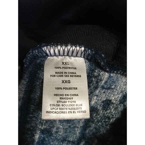 Grizzly Sherpa XXL Two Tone Blue 1/4 Zip Long Sleeve Pullover Sweater Jacket - Picture 8 of 9